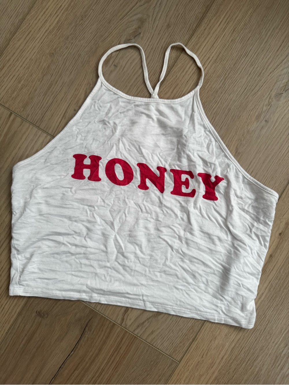 Honey Graphic White Tank Top - Women
